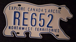 Northwest Territories License Plate Re 652 Rental Low Number