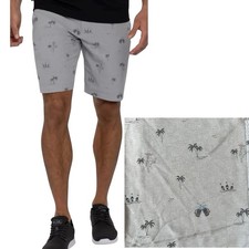 Travis Mathew Straight Shot Hybrid Shorts Mens 40 Stretch Gray Drinking Beach