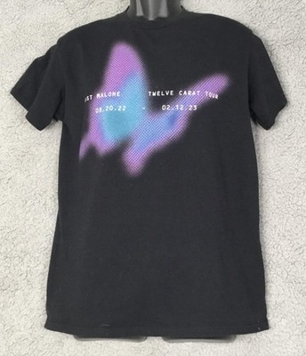 Post Malone Shirt Mens Medium Black Twelve Carat Tour Graphic Tee T-Shirt Music