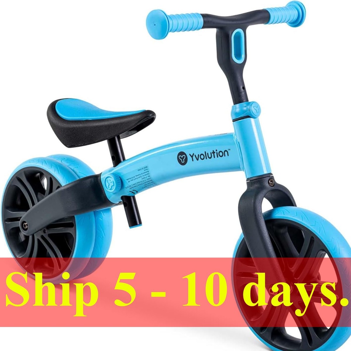 Yvolution Y Velo Junior Balance Bike 2 In 1, Kids' Trikes, 9" Training
