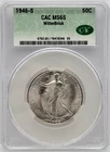 New Listing1946-S Walking Liberty Half Dollar 50c WitterBrick - Graded CAC MS65