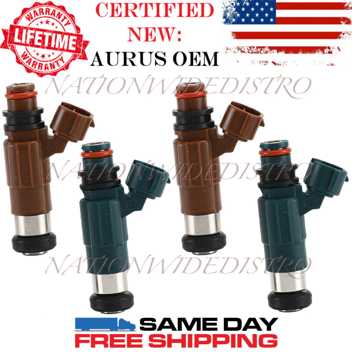 4x OEM NEW AURUS Fuel Injectors for 1999-2002 Mazda 626 2.0L Protege 1 ...
