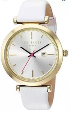 Ted Baker Ava Leather Strap 36mm Gold Tone Silver Dial  display picture 1