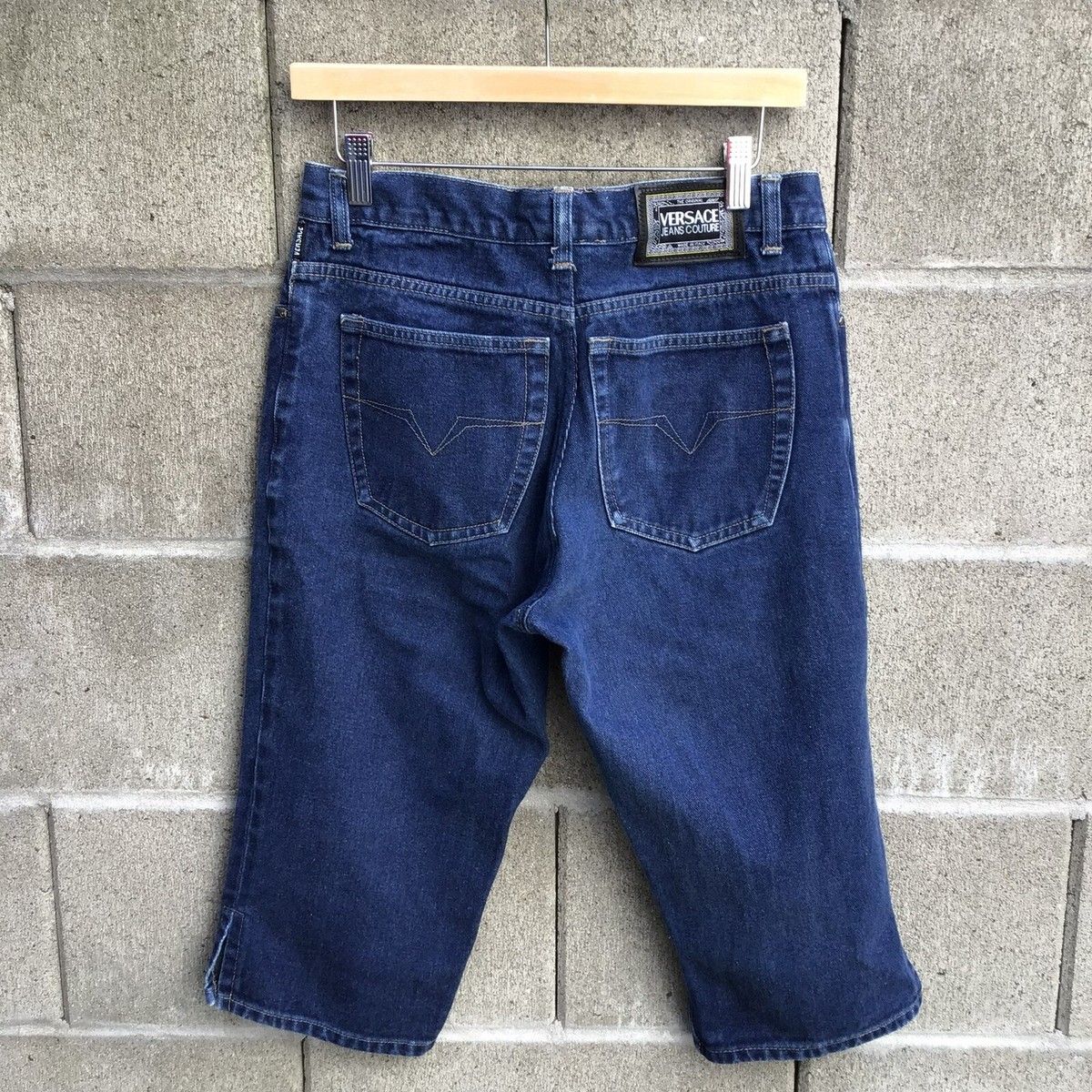 【関税&送料込】Versace Jeans Couture Denim Shorts Vintage Versace jeans couture blue denim jean shorts jorts
