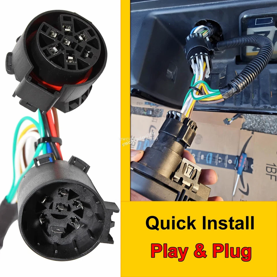 Разъем удлинительного кабеля для фары прицепа 7 направлений для Toyota 4Runner Tundra Sequoia - Изображение 2 из 4