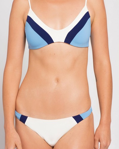 L*TRAJES DE BAÑO ESPACIO COLOR CREMA BLOQUE JOHNNY CORTE CLÁSICO PARTE INFERIOR DE BIKINI (M) NUEVO CON ETIQUETAS $79 - Imagen 5 de 10