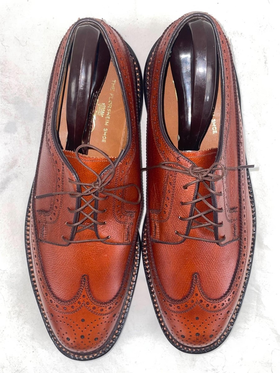 VTG MEN 8.5 FLORSHEIM 93605 IMPERIAL SHELL CORDOVAN WINGTIP