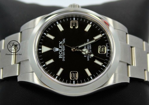 Rolex Explorateur I 39mm 214270 Acier Huître Cadran Noir Papiers Mint - Photo 6 sur 10