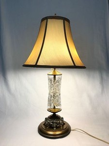 antique cut crystal table lamps