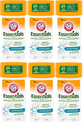 Arm & Hammer Essentials Juniper Berry Deodorant 2.5 oz, Pack Of 6