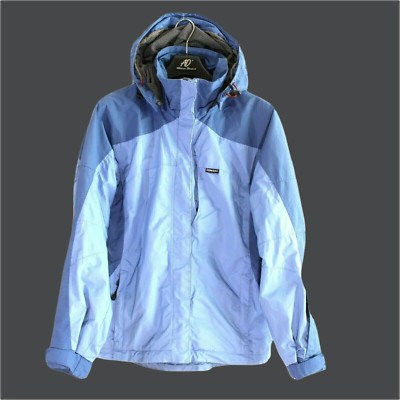 DIDRIKSONS Micro Tech Outdoor Women's Jacket Size S 36 Hooded Blue