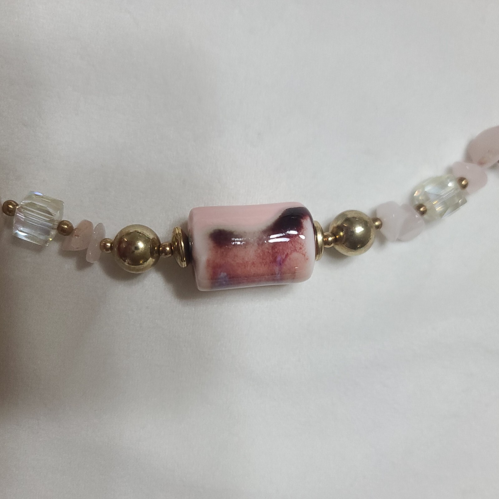 Gorgeous Statement Necklace Ceramic Shell & Tube … - image 8