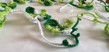 Shamrock crochet lucky baby room nursery garland Boho wall decor cotton