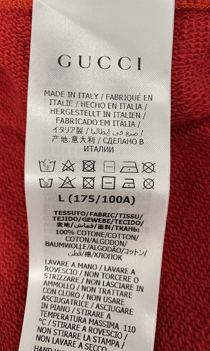 GUCCI SEXINESS パーカー 赤 Mサイズ Gucci Red Sexiness Cotton Hoodie Size US Large, Made in