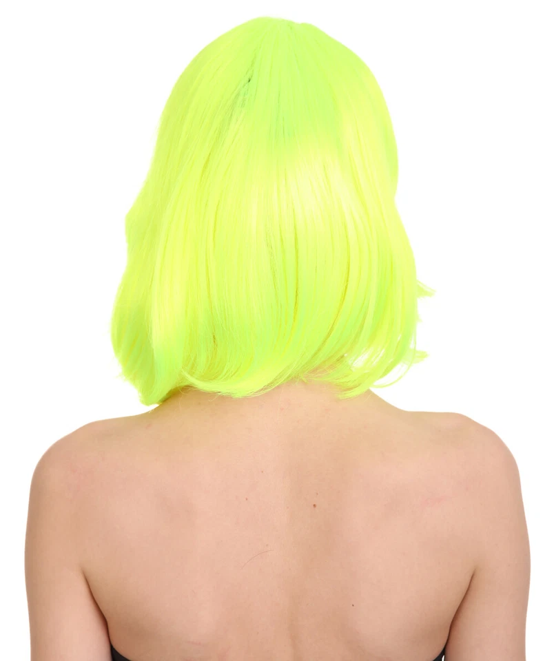 Women Curly Lady Party Ready Fancy Cosplay Neon Green Wig HW-783 (Adult) - Image 4 of 4