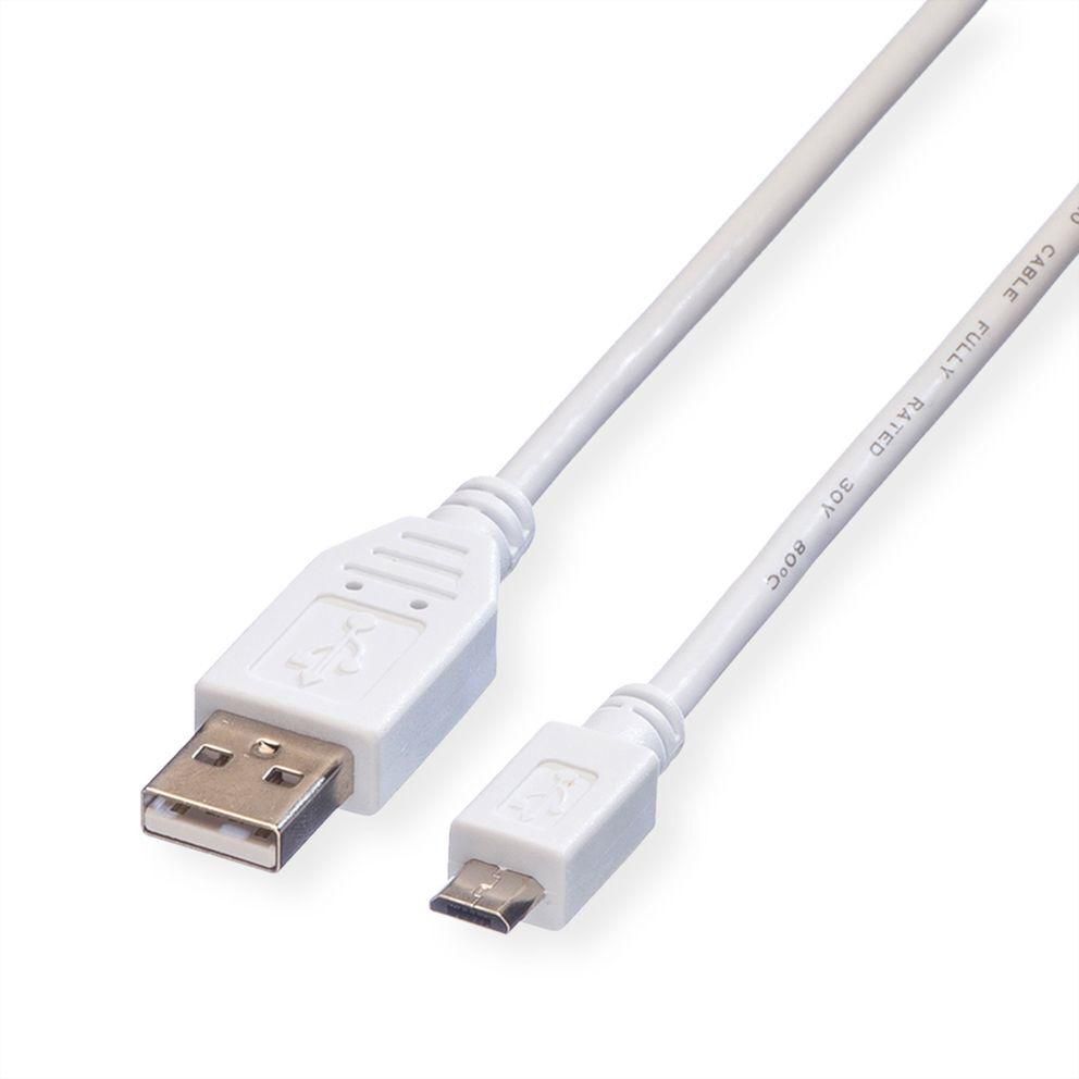 Value W128372926 796095 11998751 Usb Cable 0.15 M 2.0 A Micro-Usb 