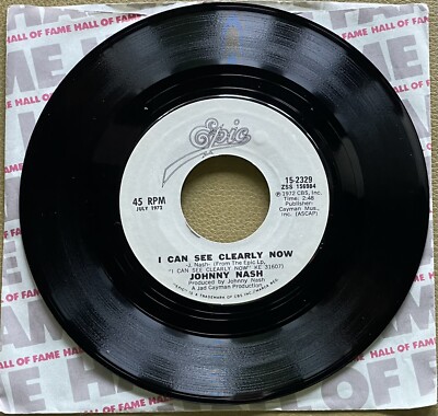 Johnny Nash   I Can See Clearly Now / Stir It Up - Epic   15-2329 - Reissue