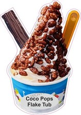 Eiswagen Aufkleber Coco Pops Flake Wanne 99 Whippy Eisbecher Anh&auml;nger Decals