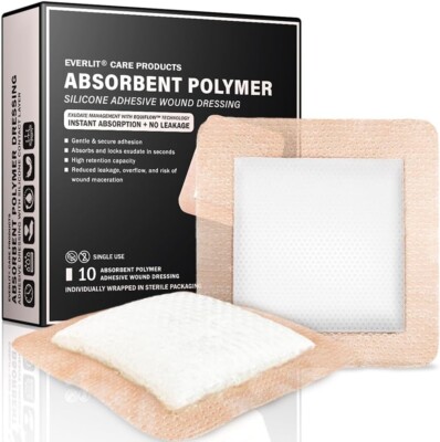 Super Absorbent Polymer Wound Dressing | Silicone Self-Adhesive Bandages with Ul