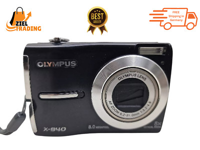 Olympus X-840 8MP Digitalkamera 5X Zoom Schwarz/Silber gebraucht xD-Card