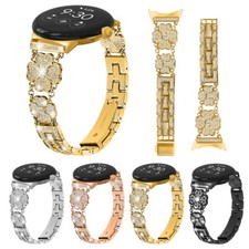 For Google Pixel Watch 1 2 Unique Bling Glitter Steel Watch Band Bracelet Strap