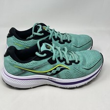 Saucony Omni 20 XX Sneakers Womens 8 Green Black Mesh Lightweight Running Shoes