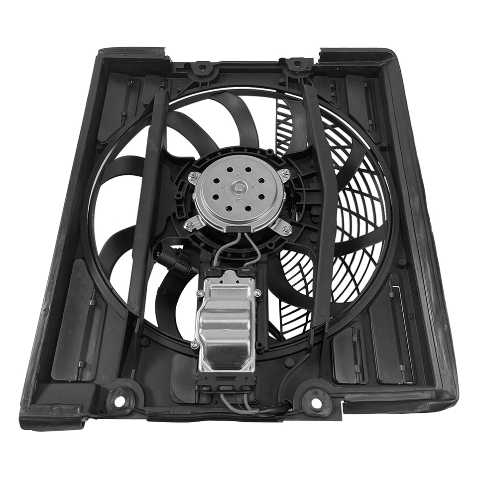 Radiator Condenser Cooling Fan Assembly for BMW 740i 740iL 750iL Z8 64546921383 - Image 4 of 4