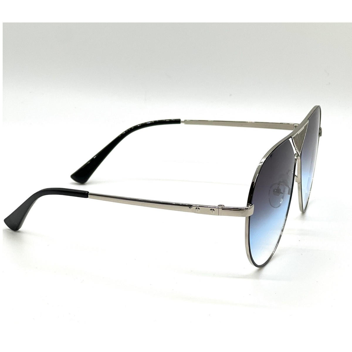 Pilot Sunglasses Silver Frame Blue Gradient Lens Fashion  display picture 2