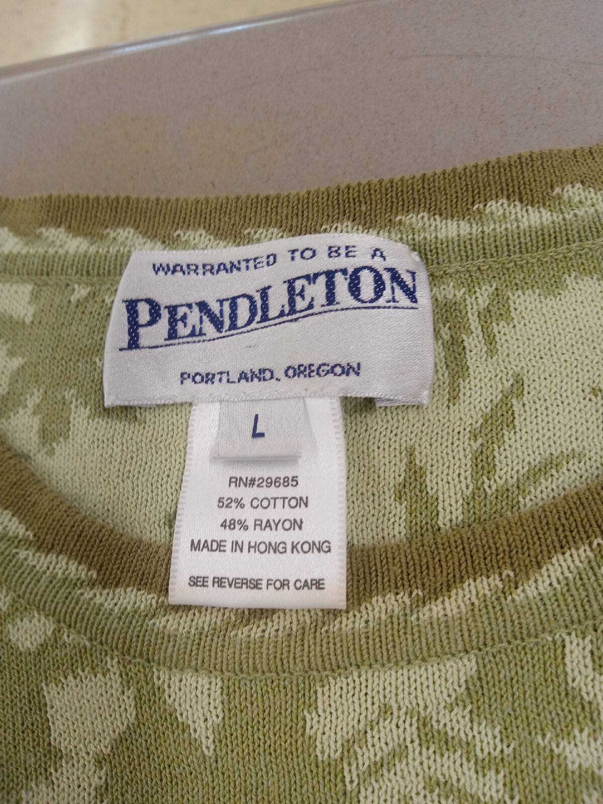 PENDLETON Womens Size Large Green Sleeveless Swea… - image 2