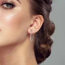 Argollas De Plata Esterlina Para Regalos Damas Aretes Pendientes Elegantes