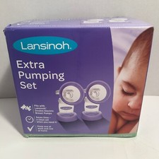Lansinoh Extra Pumping Set For Double Electric Breast Pumps NEW .