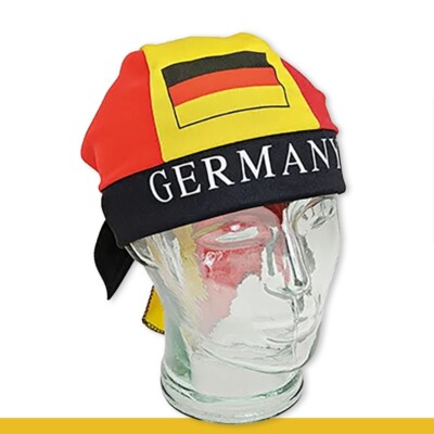 Deutschland Bandana Fan Artikel – Zweifarbig Rot/Gelb Oder Rot/Schwarz, 100% Kunststoff