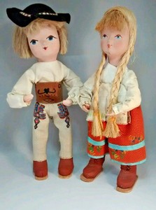 vintage paper mache dolls