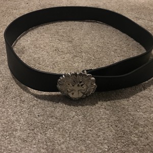 silver versace belt