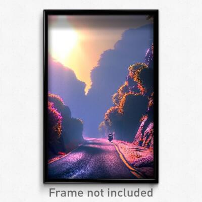 Pixel Art Poster - Thick Route (8 Bit Psychedelic Trippy Weird Video Game Print)