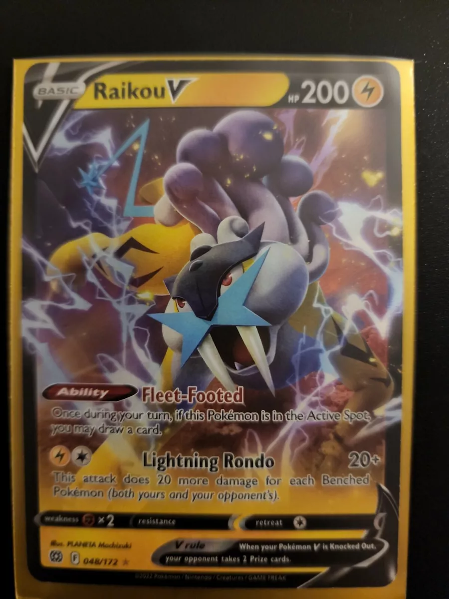 Raikou V 048/172 Ultra Rare Full Art Brilliant Stars Pokemon Nm-Mint