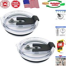 2-Pack Black Spill-Proof Replacement Lids for 30 oz Tumblers - YETI Compatible