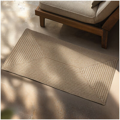 Geflochtener Teppich Jute Boho-Stil Wohnteppich Teppichläufer Juteteppich Indoor