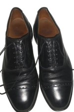 Allen Edmonds Byron Black Calfskin Leather Cap Toe Oxfords USA Made Mens 11.5...