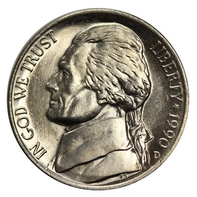 1990-D Full Step FS Gem BU Jefferson Nickel - RARE 6 Steps (SP)