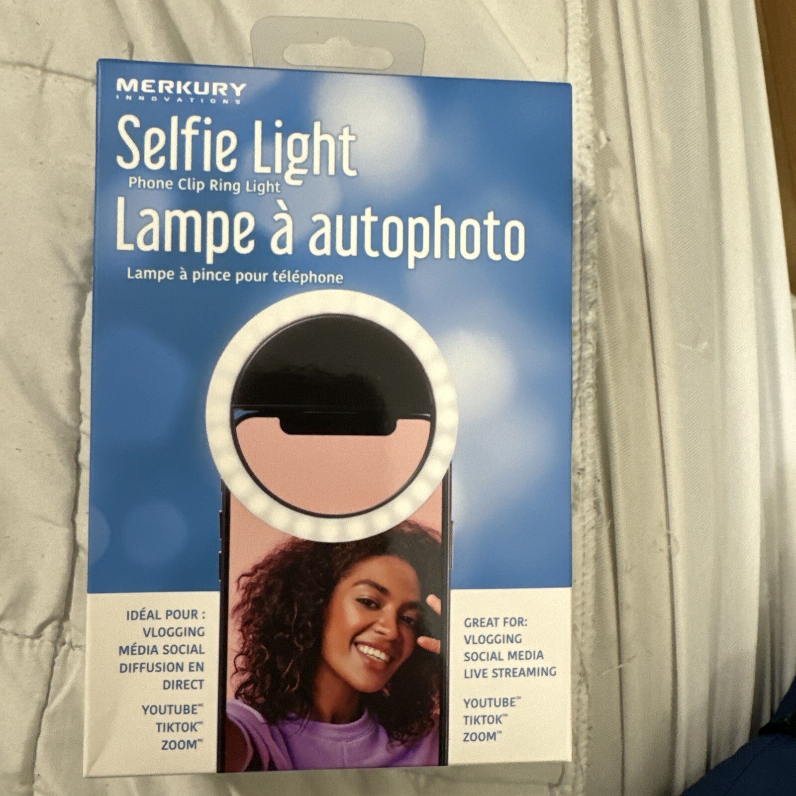 Portable 28-LED Clip Selfie Ring Light for Smartphones-image