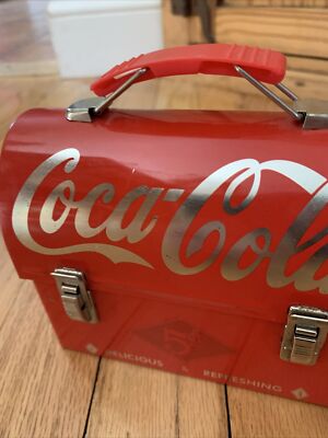 Coca Cola Mini Lunch Box Set of 2 Metal 2 Designs Vintage Look