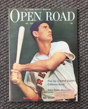 Vintage 1950 Open Road magazine Hall of Fame Ted Williams BOSTON Red Sox