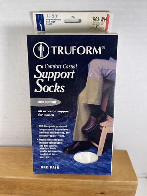 NOS  Truform Casual Style MILD Support Socks Womens SIZE  XL SHOE SIZE 11-12.5