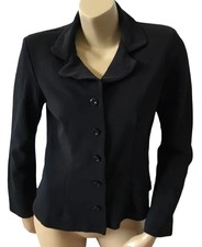 Gas Great American Sportswear Womens Size 13 Long Sleeve Black Button Up Jacket
