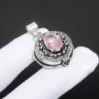 Pink Kunzite Poison Box Silver Pendant Handmade 925 Sterling Silver Pendant