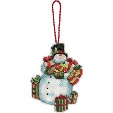 Kit punto croce contato Dimensions "Pupazzo di neve giocattolo Christmastree", 8