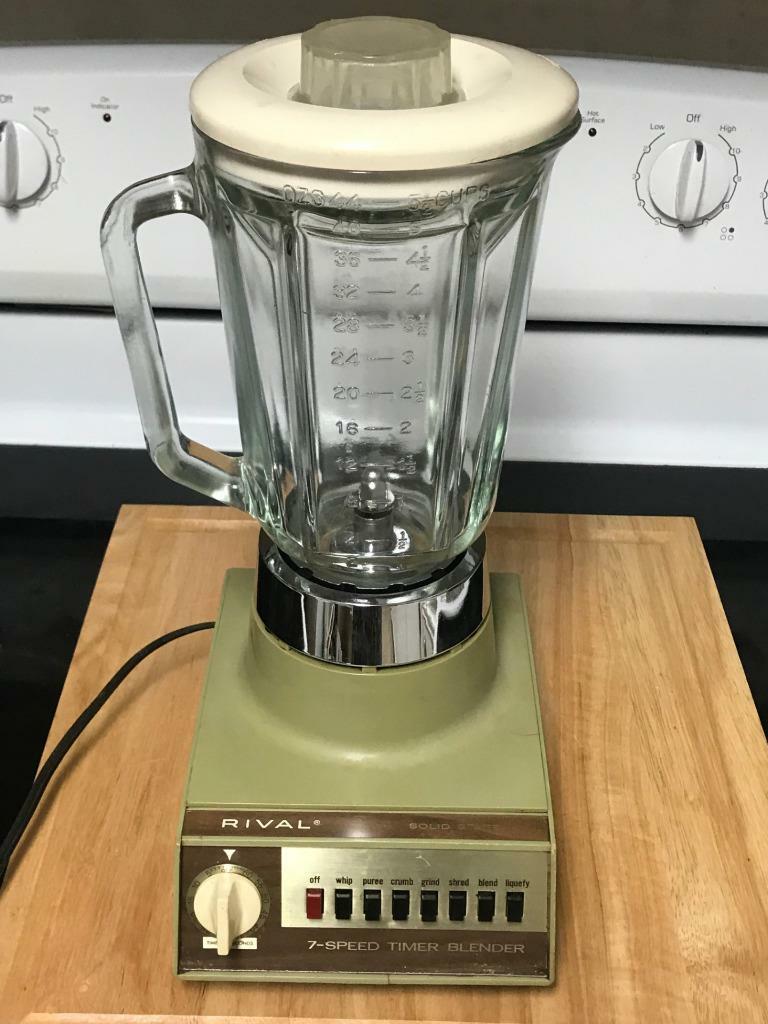 VINTAGE RIVAL SOLID STATE 7 SPEED TIMER BLENDER PERFECT WORKING CONDITION