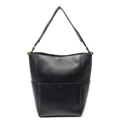 Celine Navy Medium Seau Sangle Shoulder Bag Calfskin Leather