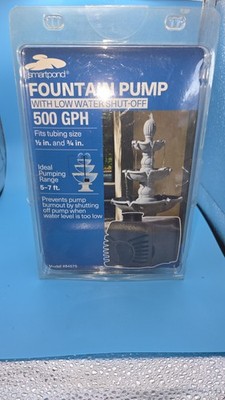 Smart Pond Fountain Pump with Low Water Shut Off 500GPH Aquaponics Hydroponics